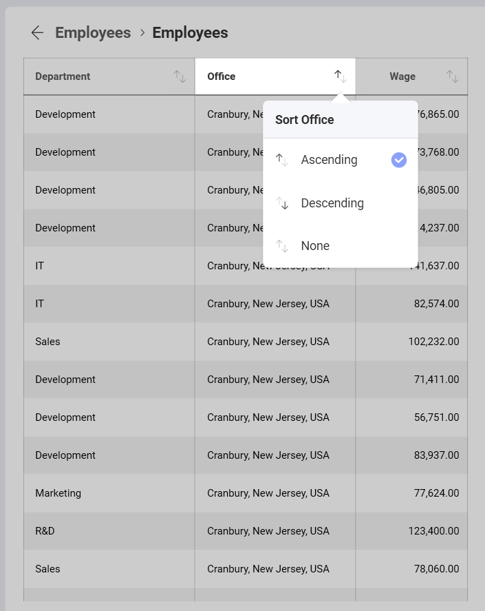 Sorting View Mode Remove