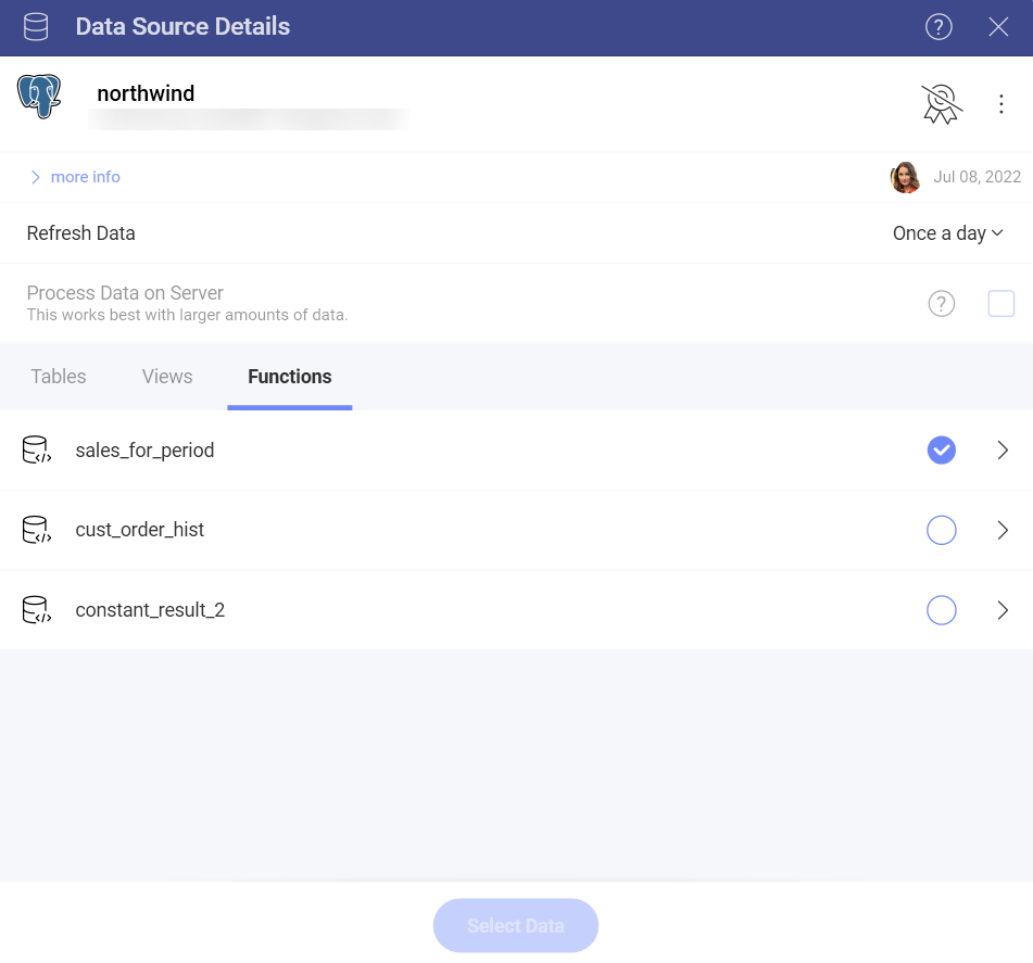 How to configure a PostgreSQL data source
