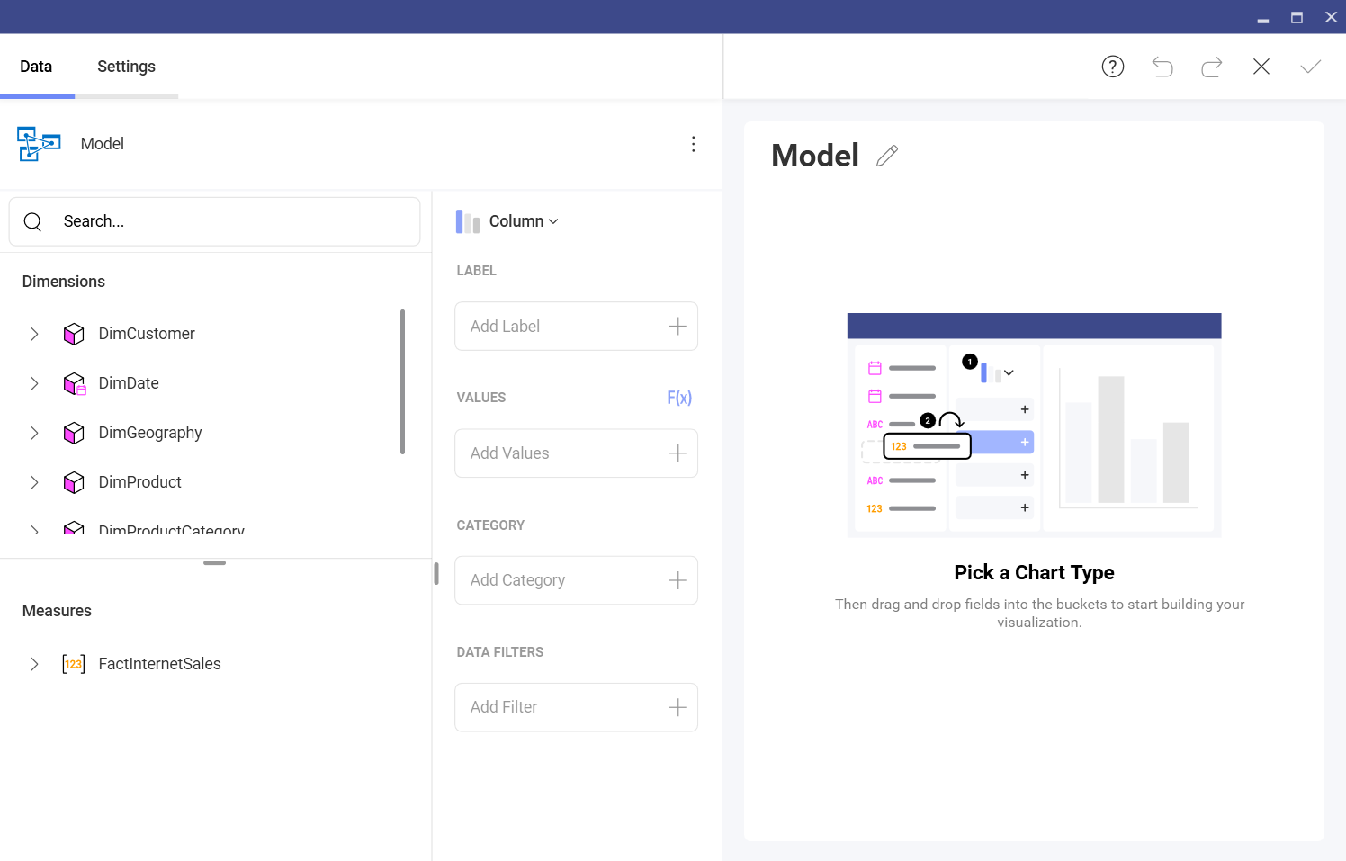 Using azure ssas data in the visualization editor