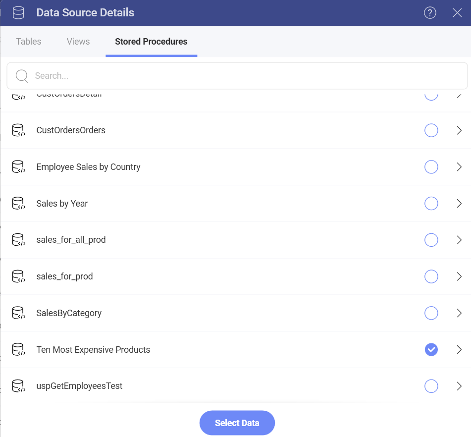 Microsoft SQL stored procedures list