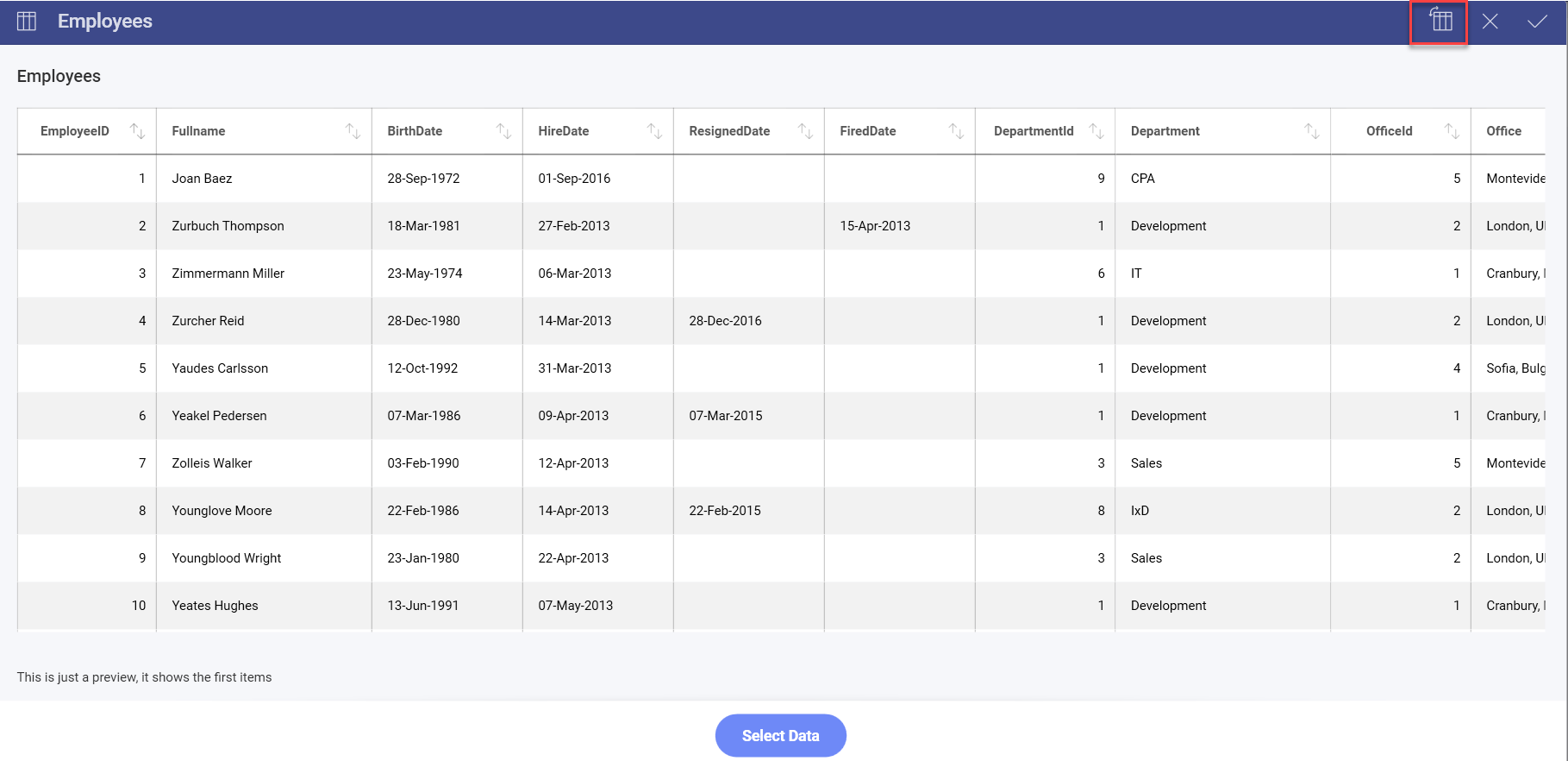 Transposing Action Spreadsheet