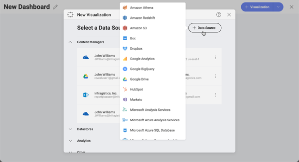 Creating a New Data Source in Light Theme