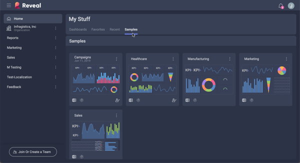 Creating a Dashboard in Dark Theme
