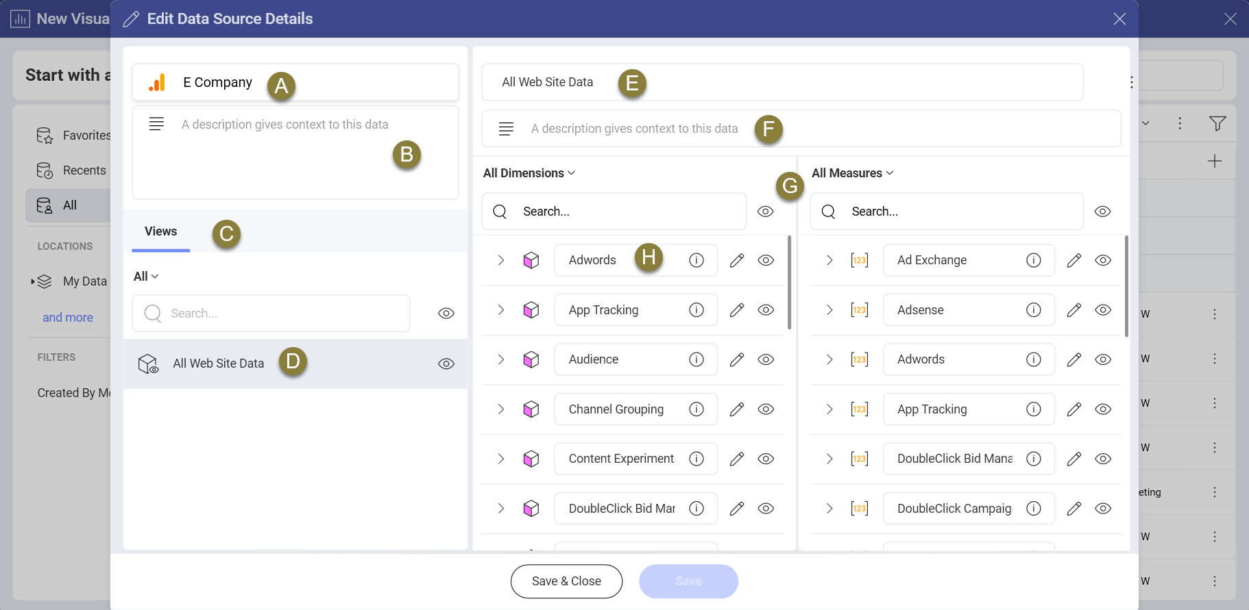 The Advanced editor for cubes annotated