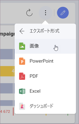 Image option in the list of formats