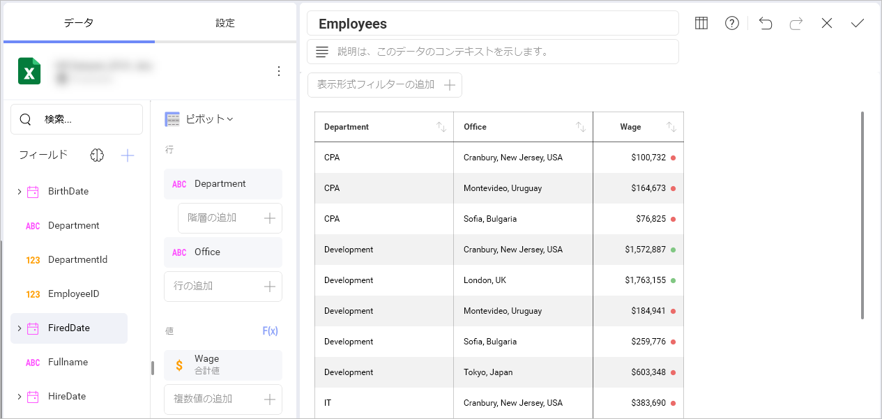 Pivot table view conditional formatting in the Visualization editor