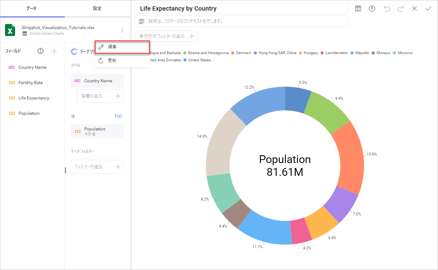Edit option of current data source