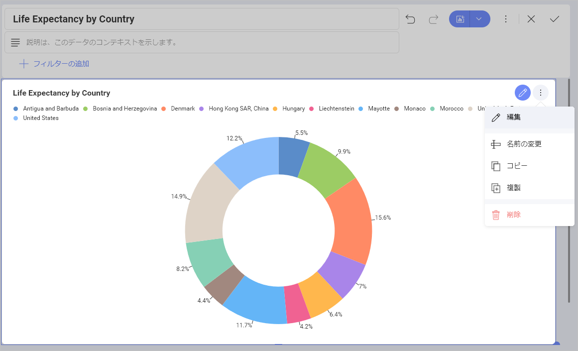 Select edit mode of a visualization