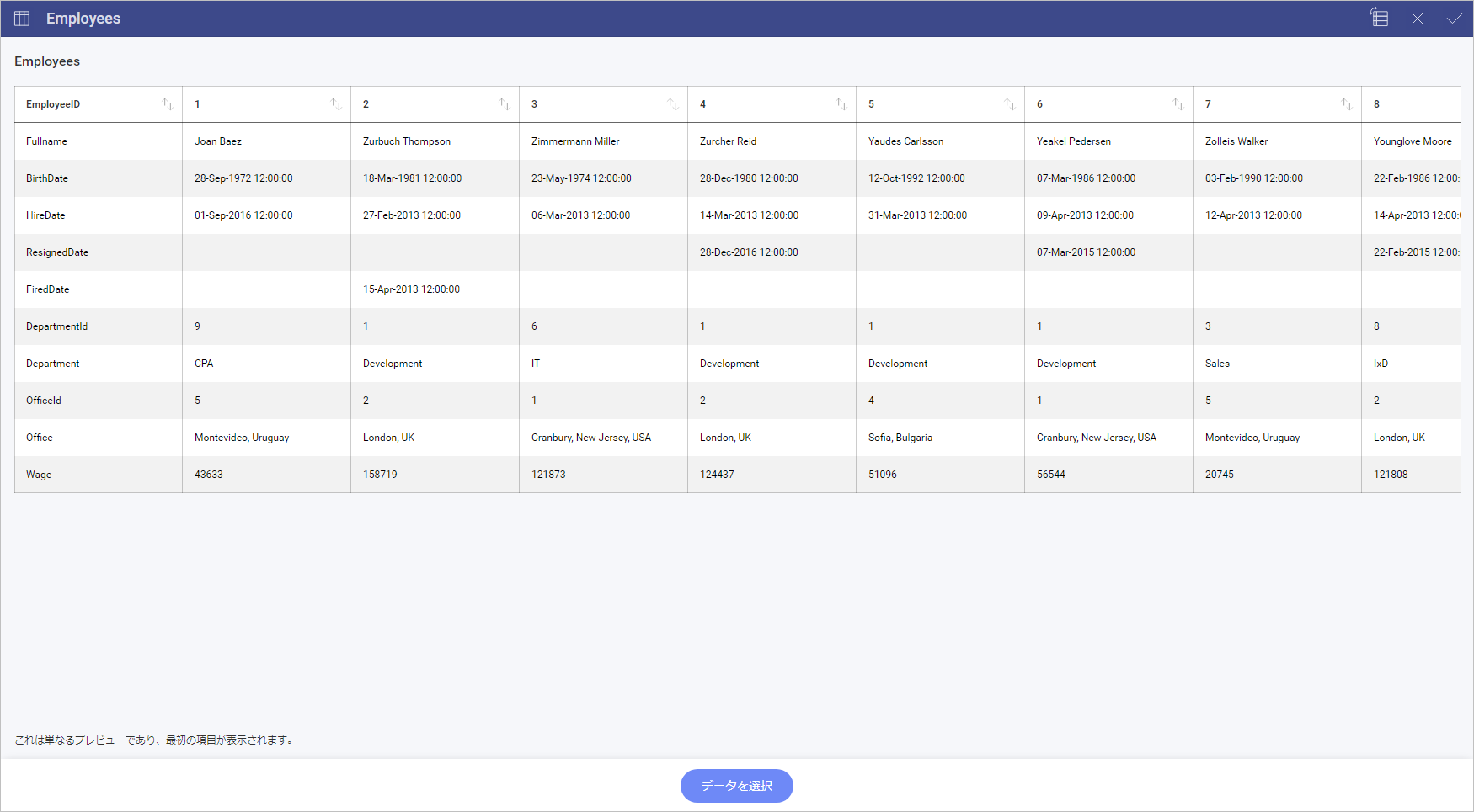 Transposing Action Final Spreadsheet