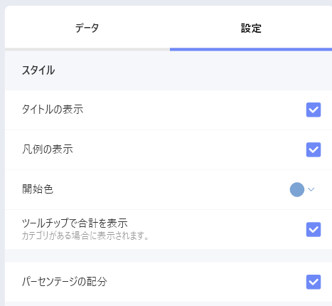 Option for Percentage Distribution in the Settings Menu