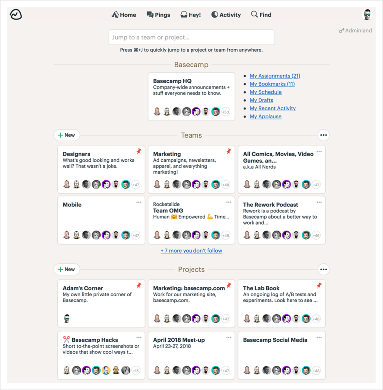 basecamp overview Trello alternative